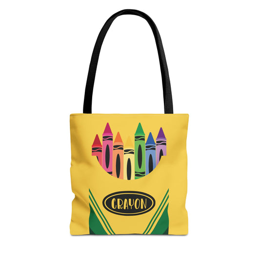 Personalized School Supplies Teachers Tote Bags, Crayon, Pencil, Glue, Paint Halloween Trick or Treat Bags For Kids and Adults