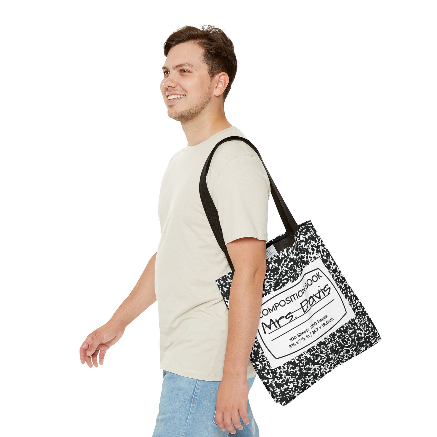 Teacher Notebook Personalized Halloween Trick or Treat Bags,  Custom notebook bags, Kids Adults Tote Bags
