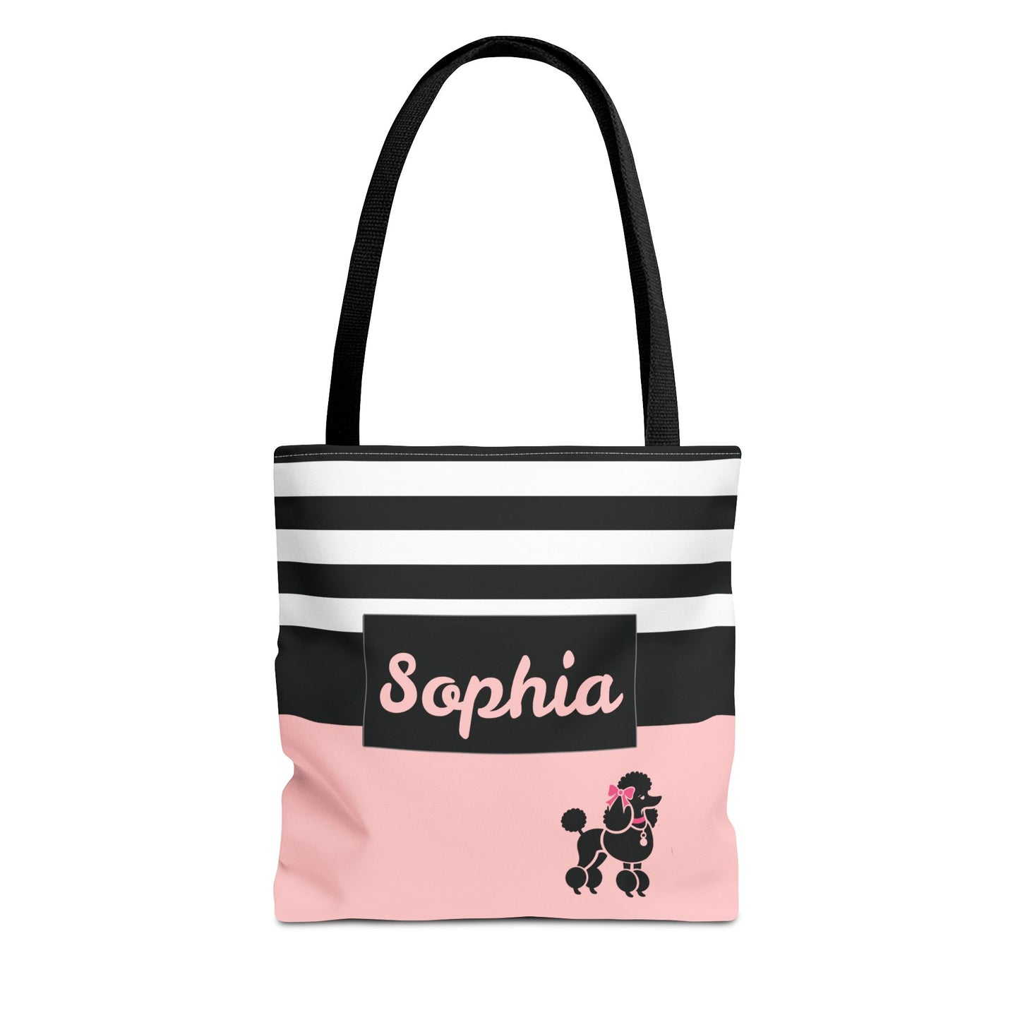 Poodle Girl Personalized Halloween Trick or Treat Bags,  Custom 50's Girl Candy Bags, Kids Adults Tote Bags, Halloween Accessory