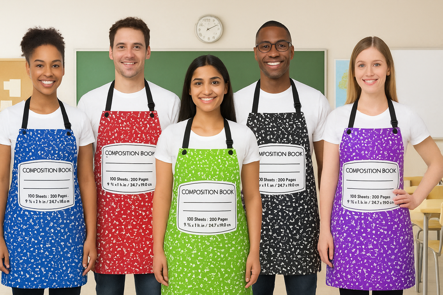 Composition Notebook Teacher Halloween Costume Apron