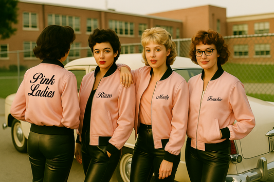 Personalized Pink Ladies Bomber Jacket - With Name Halloween Group Costumes