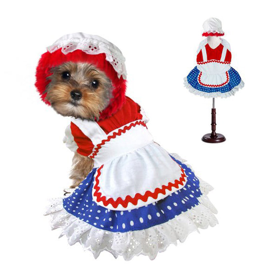 Raggedy Ann Halloween Costumes For Dogs  - For Small To Medium Dogs
